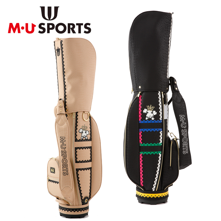 MU SPORTS キャディバッグ ホワイト・オレンジ MU SPORTS キャディバッグ ホワイト・オレンジ ゴルフ