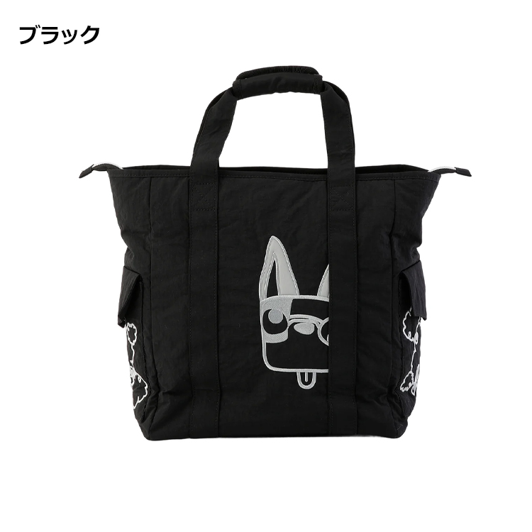 M・U SPORTS MU SPORTS MU スポーツ 軽量変顔キャラクター刺繍 トート