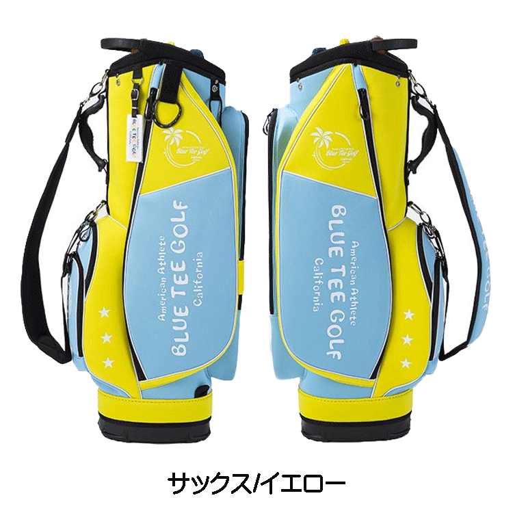 【超ポイントバック祭】 BLUE カート 2トーン ストレッチ ブルーティーゴルフ GOLF TEE ゴルフバッグ・キャディバッグ