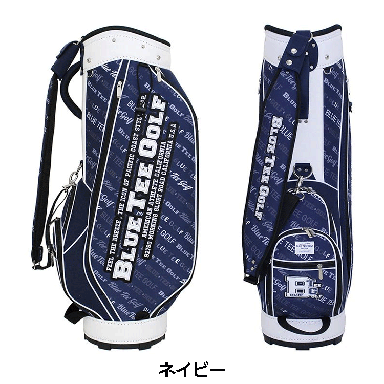 BLUE TEE GOLF（ブルーティーゴルフ） ボーダー柄 キャディバッグ 9.0