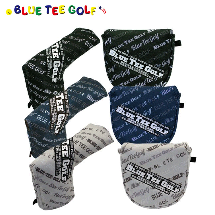 BLUE TEE GOLF（ブルーティーゴルフ） パター用 ヘッドカバー ボーダー