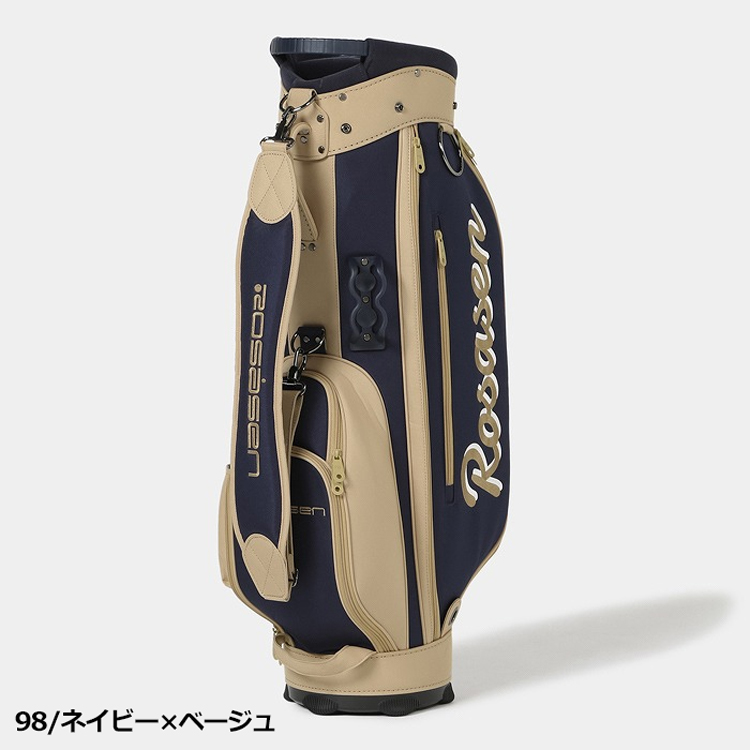 Amazon | ROSASEN ゴルフ キャディバッグ 軽量 カート式 8.5型 5分割 046-11302-098 （ネイビー/Ｆ/Men's）  | ROSASEN | メンズキャディバッグ