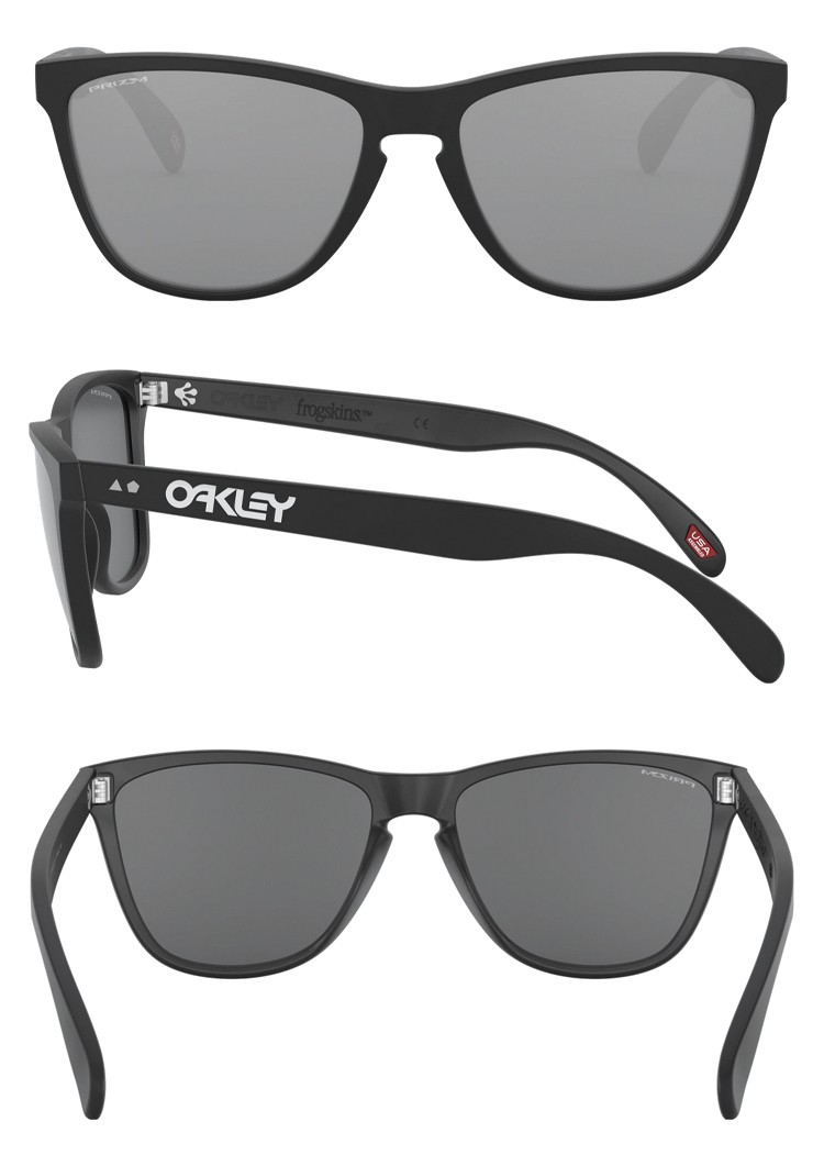 Oakley Frogskins ブラックサングラス Oakley - Frogskins (A) / Matte Black Prizm Black Polarized
