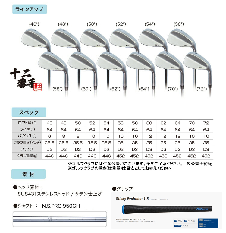 無刻印 ウェッジ N.S.PRO950GH スチールシャフト IOMIC イオミック グリップ装着 ゴルフクラブ 新溝 ルール適合 Wedge  豊富なロフトバリエーション 【ノーロゴ】 : 95150015 : 遊遊スポーツ ヤフーショッピング店 - 通販 - Yahoo!ショッピング