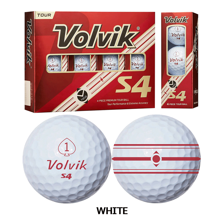 Volvik S4 1ダース（12球）【VOLVIK】【ボルビック】【S4】【TOUR 