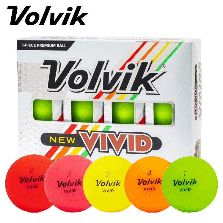 Volvik 2023年モデル NEW VIVID 1ダース（12球）【VOLVIK 