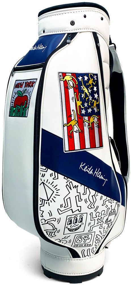 キースヘリング ゴルフ キャディバッグ American flag × Pattern