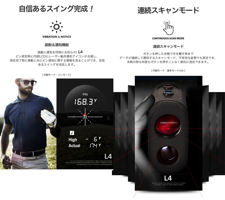 ボイスキャディ パワーレーザー L4 ゴルフレーザー Voice Caddie