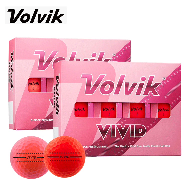 新品 Volvik ボルビック VIVID ピンク 5ダース fkip.unmul.ac.id