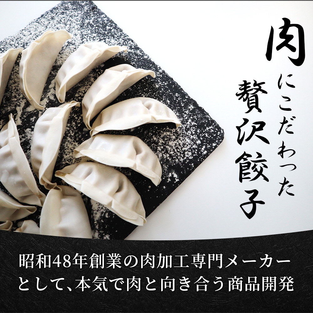 肉にこだわった贅沢餃子 冷凍状態の生餃子とお取り寄せグルメのイメージ