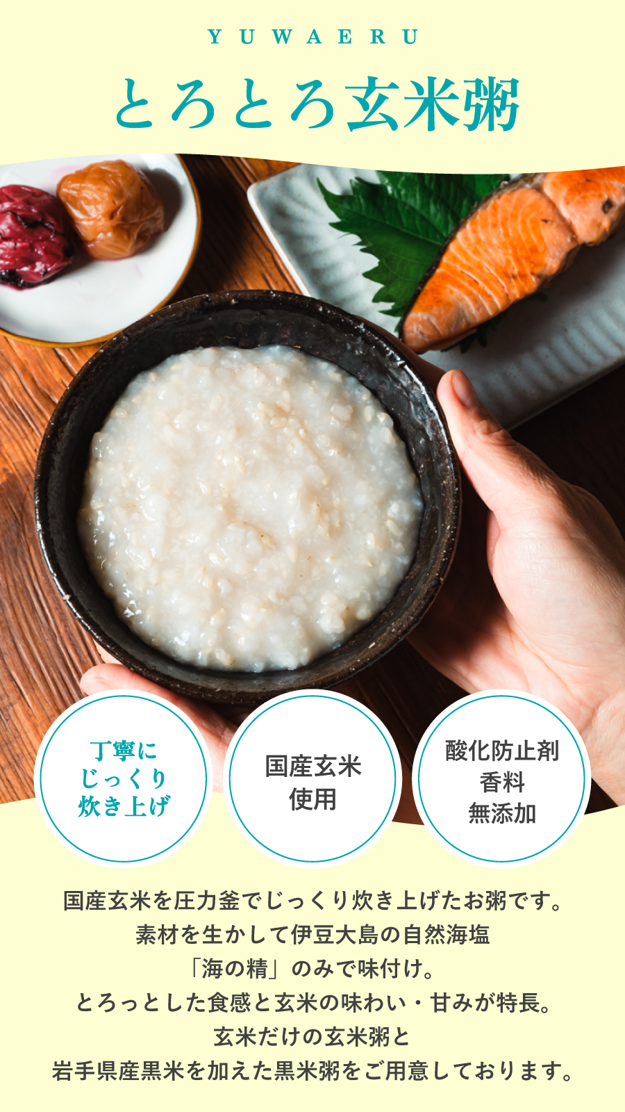 YUWAERU おかゆ レトルト お粥セット とろとろ玄米粥 (プレーン/黒米