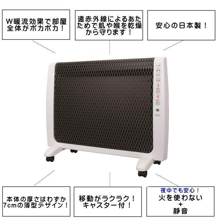 ゼンケン Zenken 超薄型 遠赤外線暖房機 アーバンホット RH-2201 日本