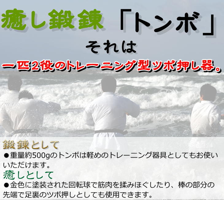 癒し鍛錬トンボ 男のツボ押し棒 SUM23 鉄製 ローラー 腕 足 秋津蜻蛉