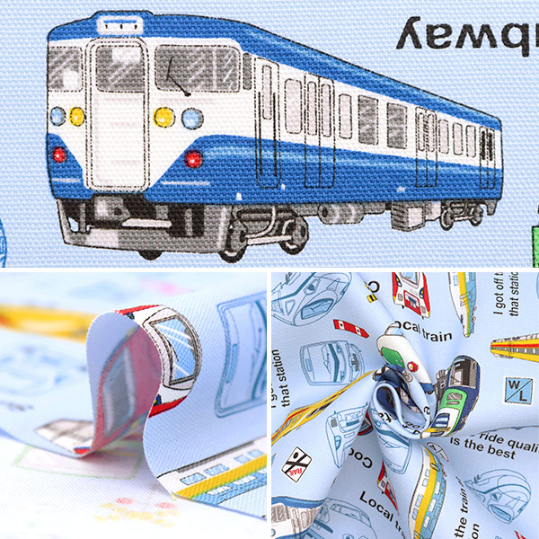 数量5から】 生地 『オックス 電車柄 AP31401-1B』 : ユザワヤ - 通販