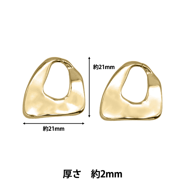 アクセサリー素材 『メタルパーツ 変形大 2個入り ゴールド CM5447-201』｜yuzawaya｜02
