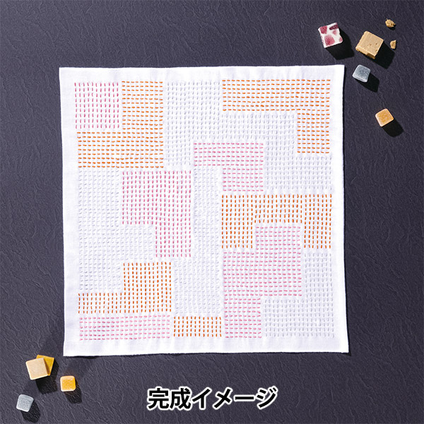 刺しゅうキット 『花ふきんキット Sashiko Textile lab ブロック 白 SK-454』 Olympus オリムパス｜yuzawaya｜03