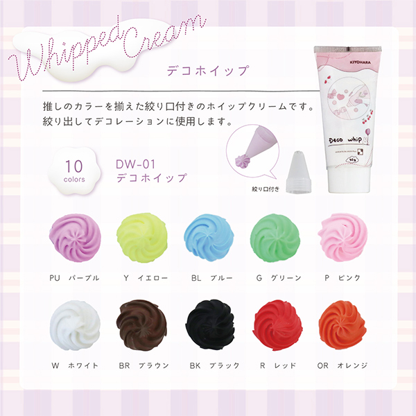 クリーム状粘土 『デコホイップ ホワイト DW-01』 KIYOHARA 清原