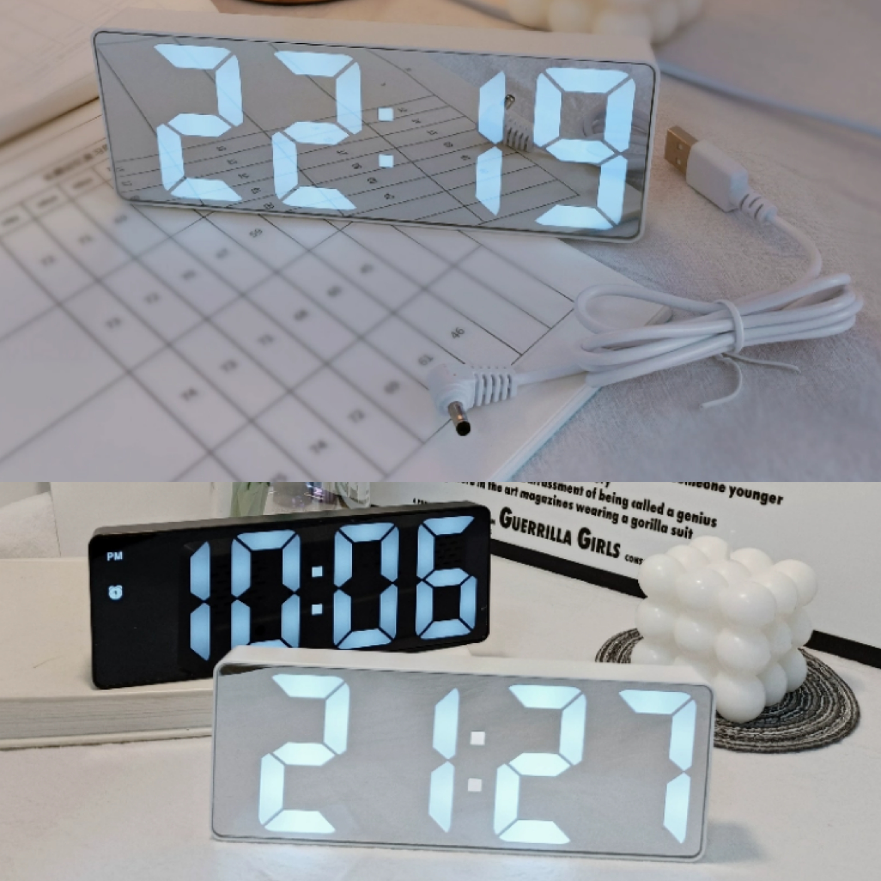 目覚まし時計 おしゃれ デジタル時計 LED シンプル アラーム 温度計｜yuzuterior｜20