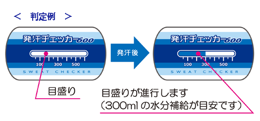 発汗チェッカー判定例