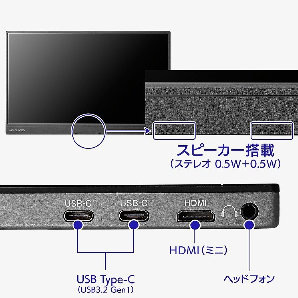 IODATA 15.6型フルHD対応モバイルディスプレイ LCD-CF162XAB-M ブラック 広視野角AHVAパネル採用｜yz-office｜03
