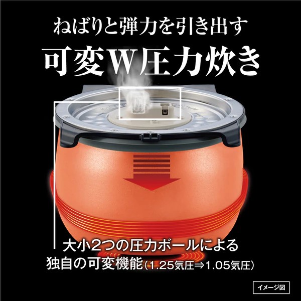 タイガー 圧力IHジャー炊飯器 炊きたて ご泡火炊き 5.5合 JPI-S100 WS