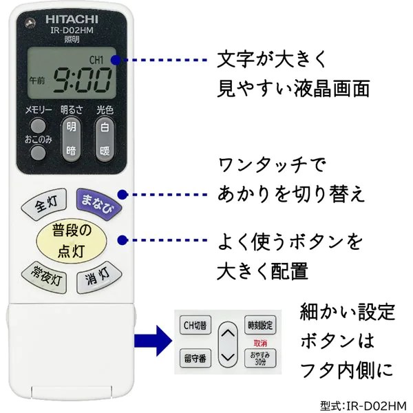 日立 LEDシーリングライト 〜6畳 LEC-AH602TM まなびのあかり搭載タイプ 調光・調色 リモコン付き｜yz-office｜02