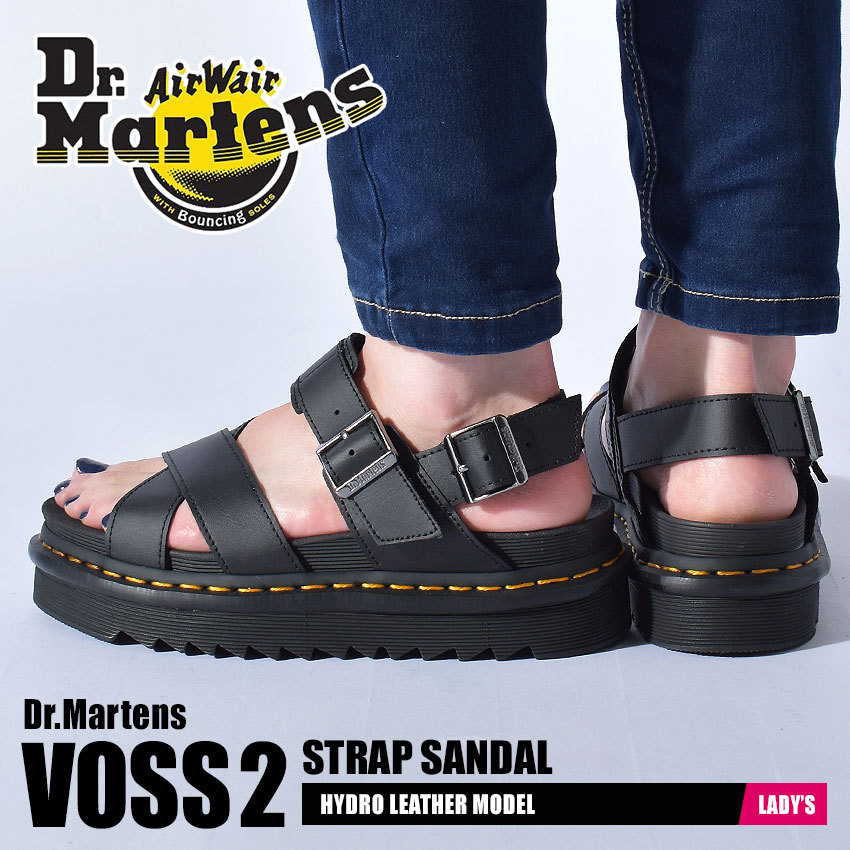 ラッピング対象外 Dr.Martens◇サンダル/UK6/ブラック/TERRY - サンダル