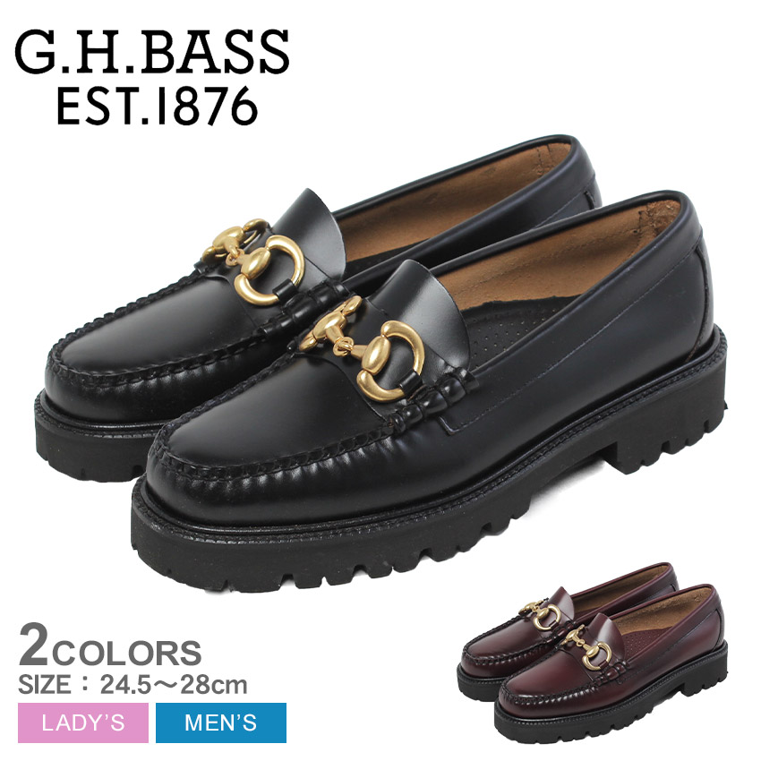 G.H. Bass ブラック ローファー G.H.BASS（ジーエイチバス） ローファー メンズ レディース G.H Bass