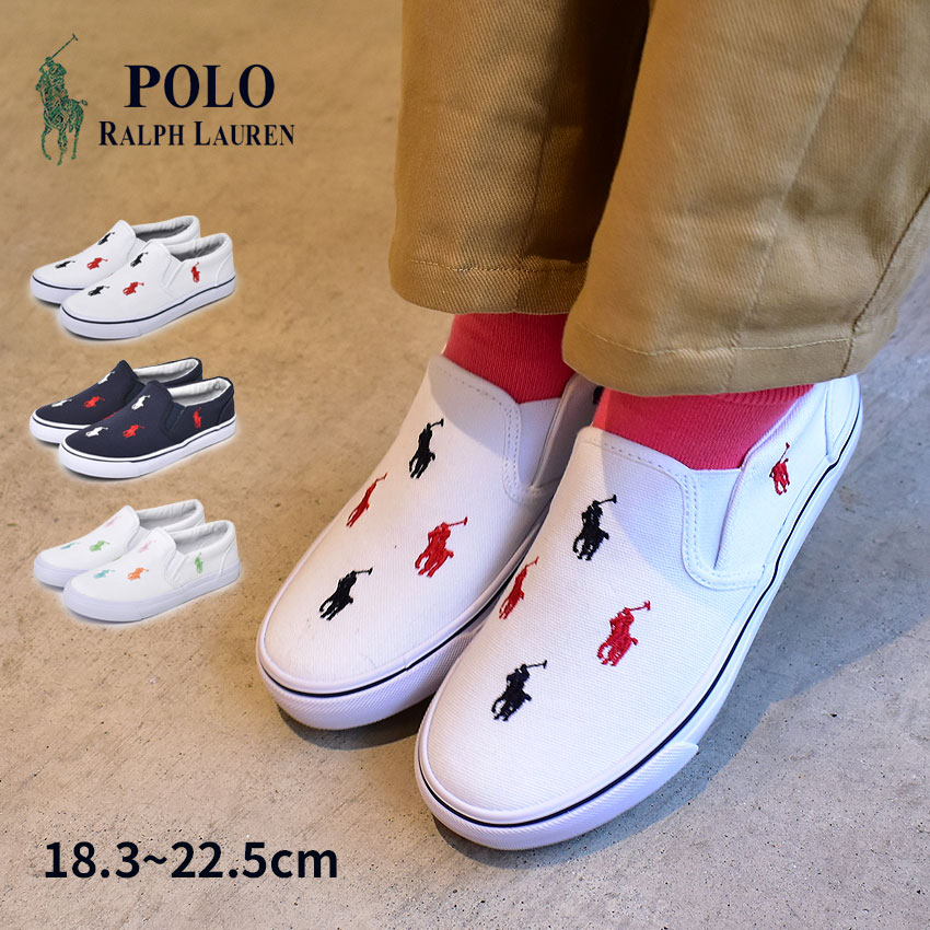 SALE ポロ ラルフローレン スリッポン キッズ ジュニア 子供 KEATON SLIP ON POLO RALPH LAUREN ネイビー 紺  マルチ 靴 : 1071-1116 : Z-CRAFT ヤフーショッピング店 - 通販 - Yahoo!ショッピング