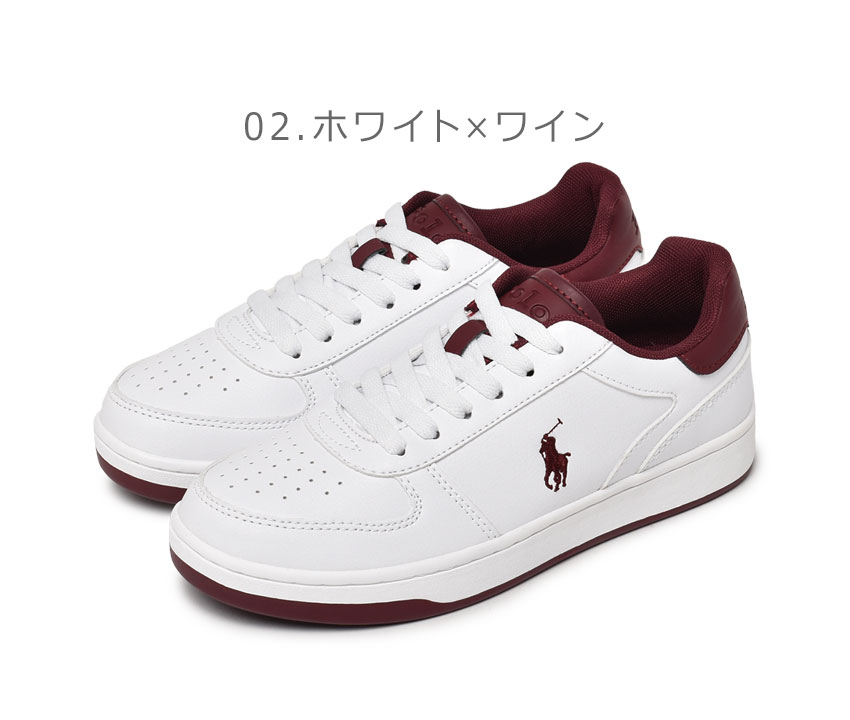 ポロ ラルフローレン スニーカー レディース キッズ ジュニア 子供 JR ポロ コート POLO RALPH LAUREN RLRF104331  RLRF104334 白