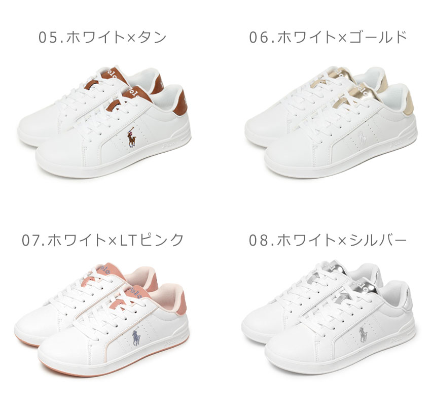 美品ポロラルフローレンキッズシューズ24センチ POLO RALPH LAUREN ポロ ラルフローレン スニーカー レディース