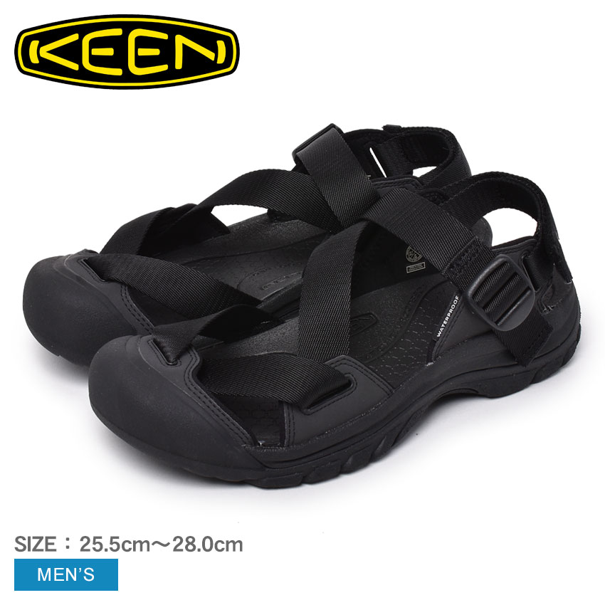 まーちんKEEN ブラック スポーツサンダル 編み込みデザイン25.5cm KEEN キーン スポーツサンダル メンズ ニューポート スライド