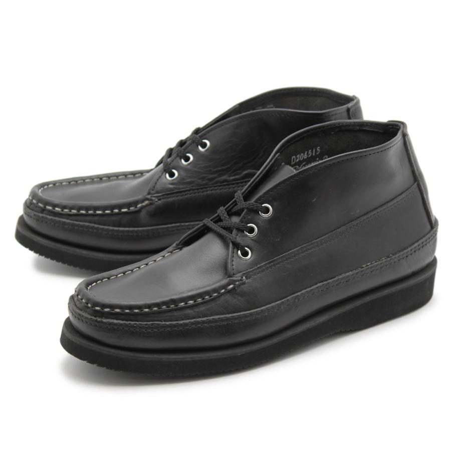 完璧送料無料 ラッセル モカシン ブーツ メンズ スポーティング クレー チャッカ RUSSELL MOCCASIN 200-27WB ブラック 黒 レザー ショート 靴