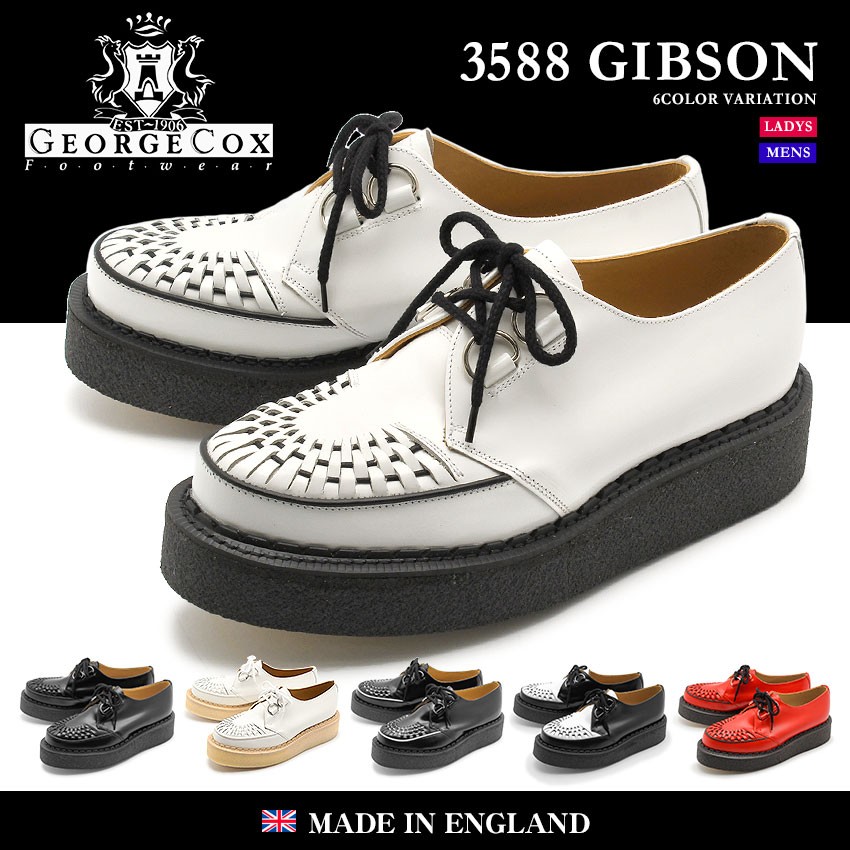 送料無料 ジョージコックス メンズ レディース 3588 ギブソン GEORGECOX 1640 レッド 靴 クラシック