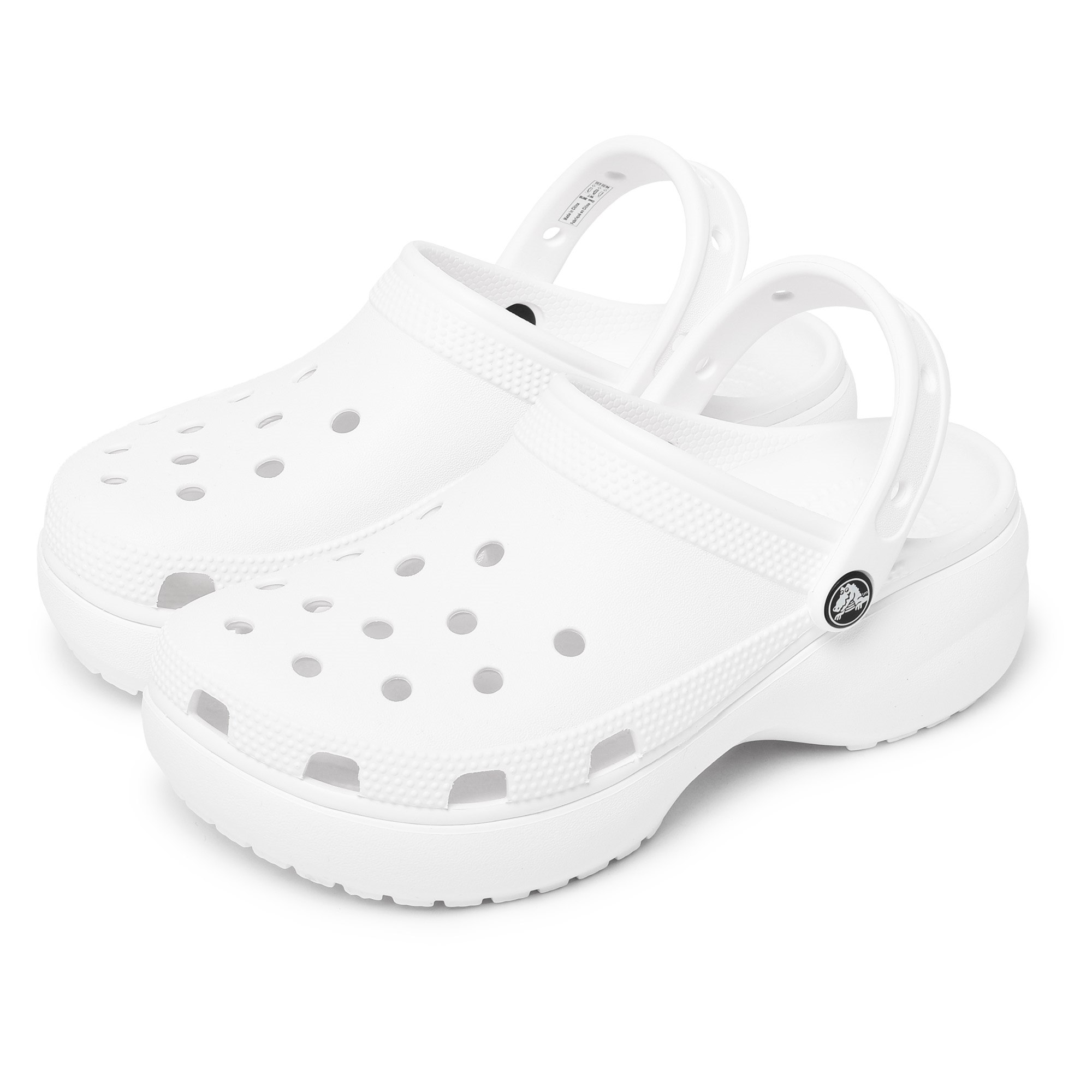 クロックス サンダル レディース クラシック プラットフォーム クロッグ CROCS 206750 黒 白