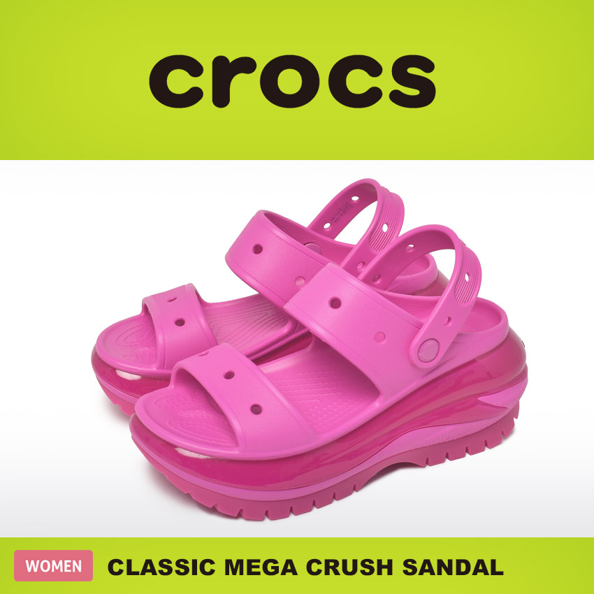 送料無料 クロックス サンダル レディース クラシック メガクラッシュ CROCS 207989 黒...