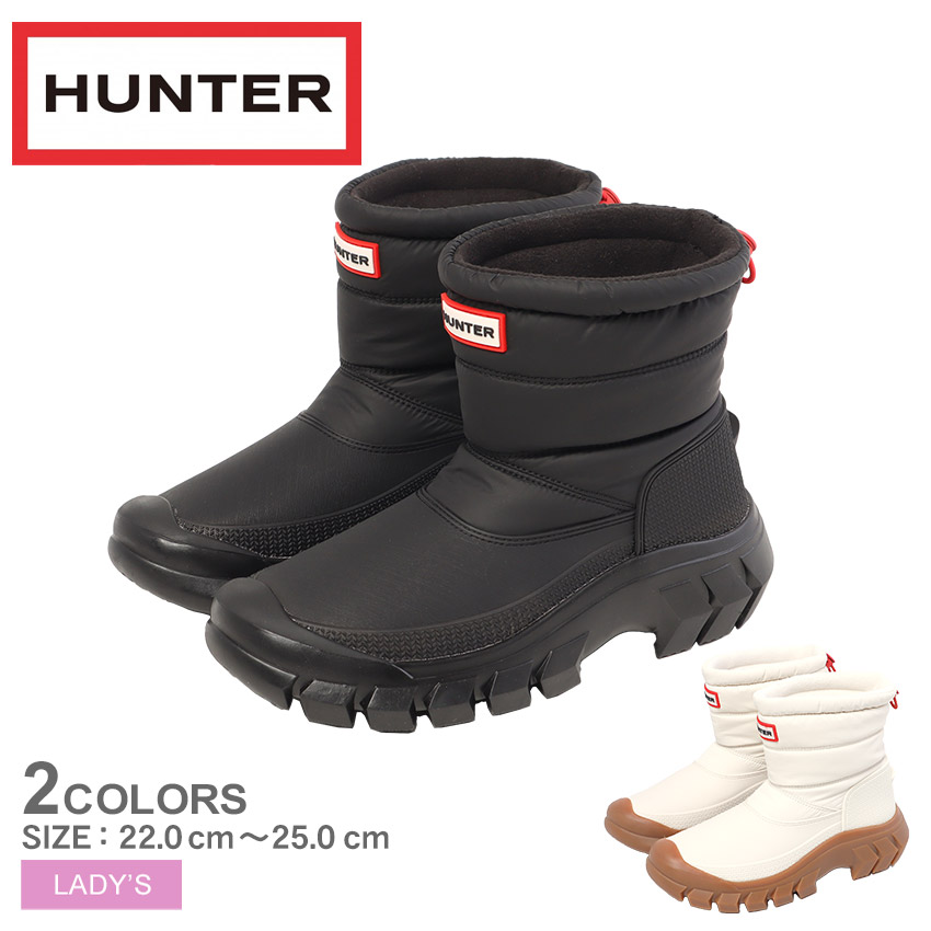 【新品未使用】HUNTER 防寒スノーブーツ ブラック　箱あり　UK6 HUNTER（ハンター） スノーブーツ レディース シェルパ スノー ブーツ