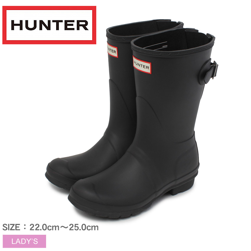 HUNTER ハンター レインブーツ レディース WFS1013RMA ブラック