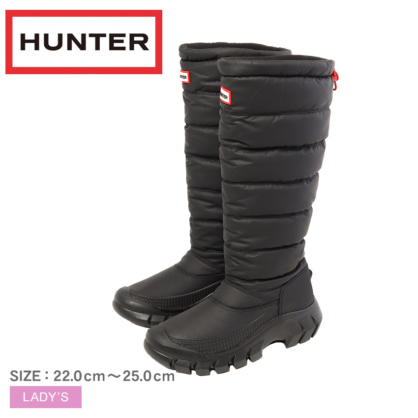 【Hunter】スノーブーツ　ハンター黒　WFT2108WWU HUNTER（ハンター） スノーブーツ レディース HUNTER WFT2108WWU