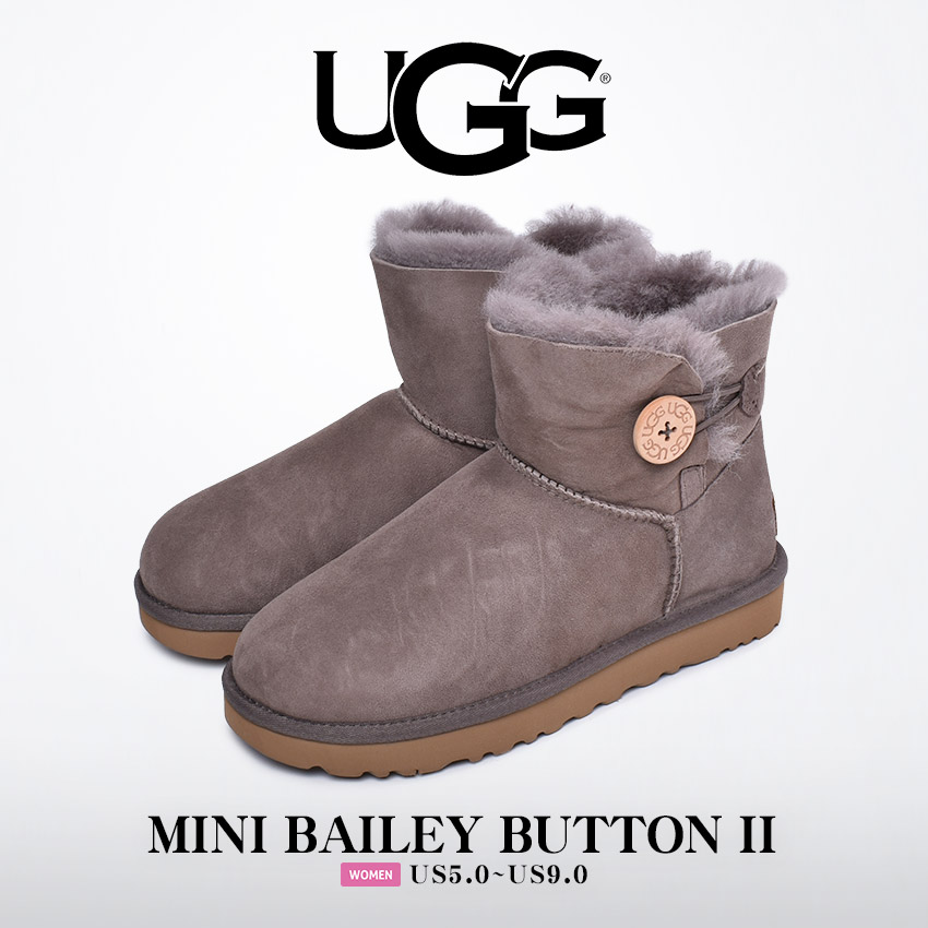 送料無料 アグ ムートンブーツ レディース ミニ ベイリーボタン II UGG 1016422 黒 ブラウン 茶色 グレー グレージュ｜z-craft｜06