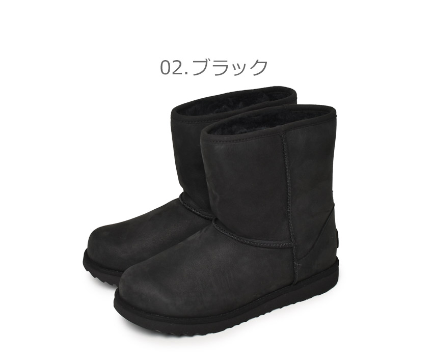 SALE アグ ブーツ レディース クラシック ショート II ウォータープルーフ UGG 1019646K ベージュ ブラック 黒 靴 シューズ  ムートン