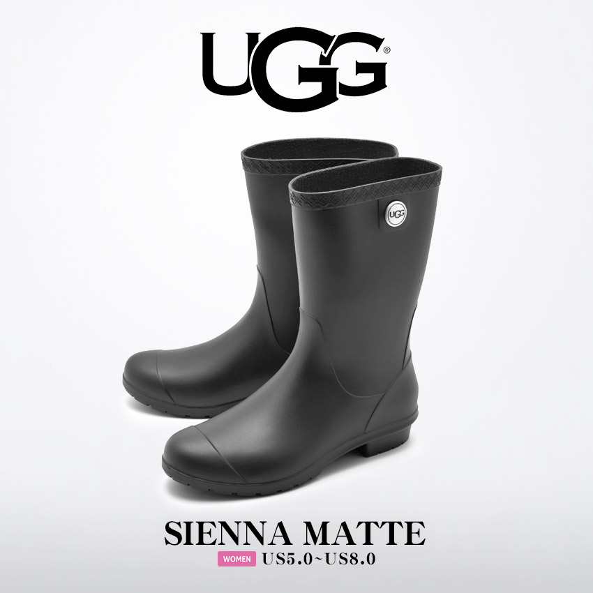 SALE 送料無料 アグ レインブーツ レディース シエナ マット UGG 1100510 青 長靴 ミドル丈 シンプル 雨具 台風対策