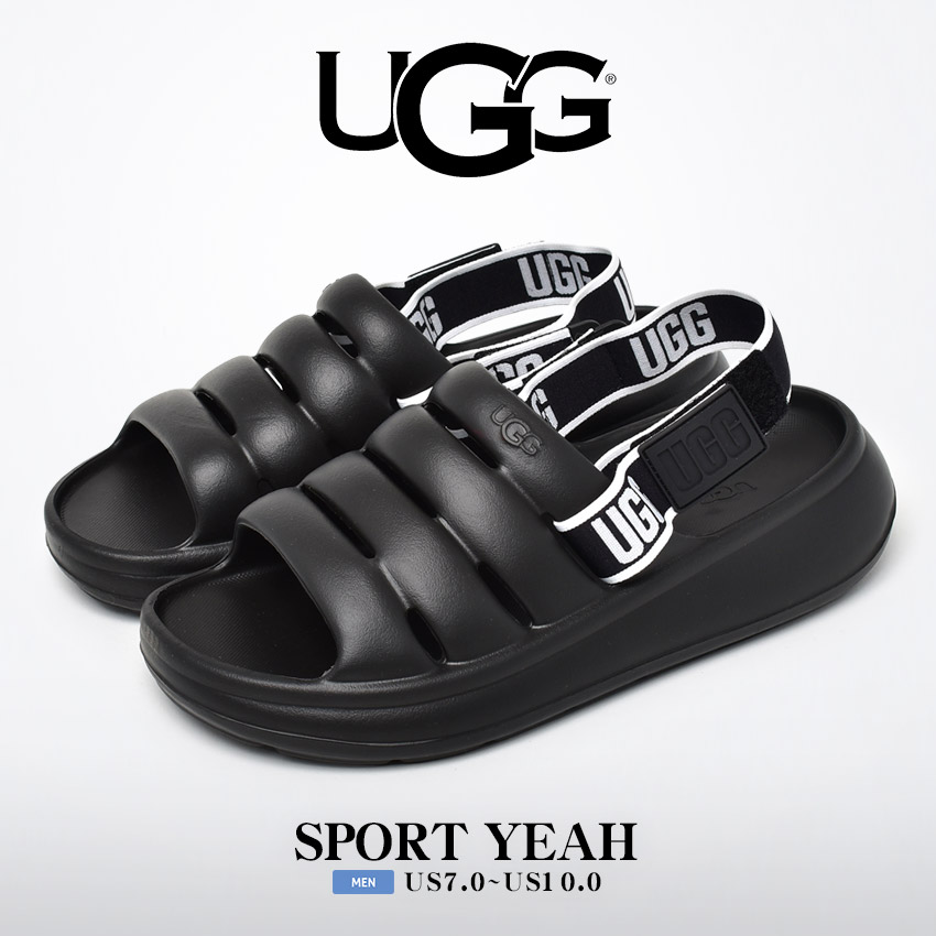 送料無料 アグ サンダル メンズ SPORT YEAH UGG 1132150 黒 白 グレー 青 シャワーサンダル 2WAY バンド 靴