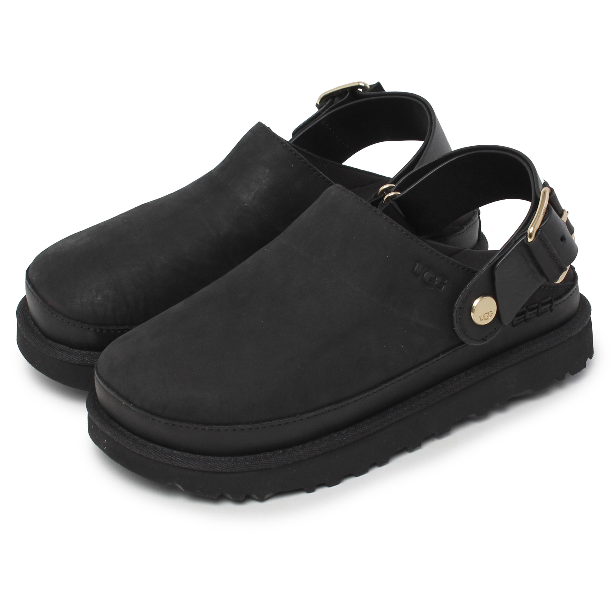 UGG ゴールデンスターヴィラクロッグサンダル ブラック 23cm レディース UGG アグ サンダル レディース ゴールデンスター ヴィラ