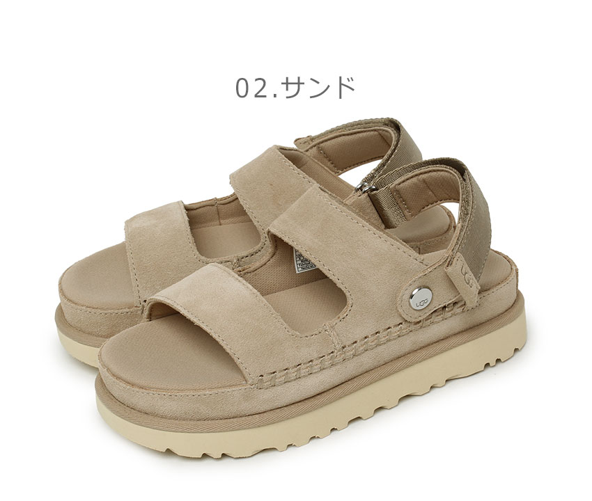 美品【23cm】UGG ベージュ サンダル アグ UGG アグ 厚底 サンダル ゴールデンスター グライド