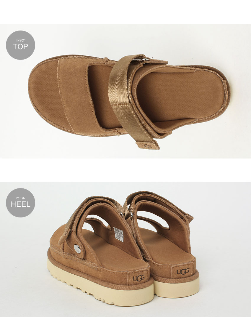 ごっちUGG スポーツサンダル ベージュ UGG アグ サンダル レディース キャップトレイル ストラップ