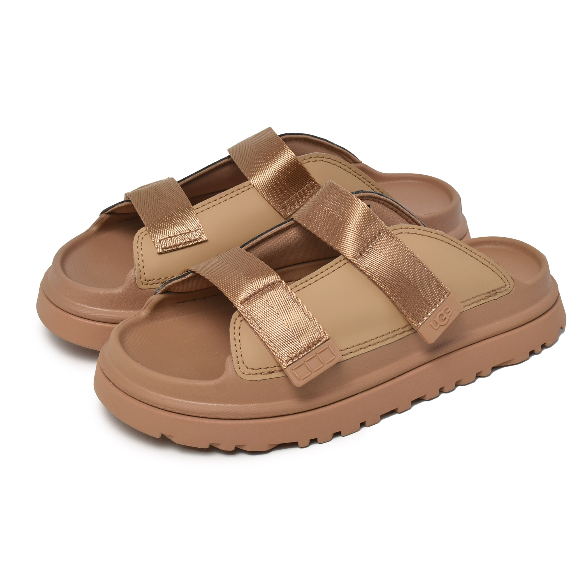UGG  ugg  サンダル　カーキ　24cm 【新品・未使用】 ☆未使用級☆ UGG（アグ） PeakMod サンダル 厚底 24cm カーキ