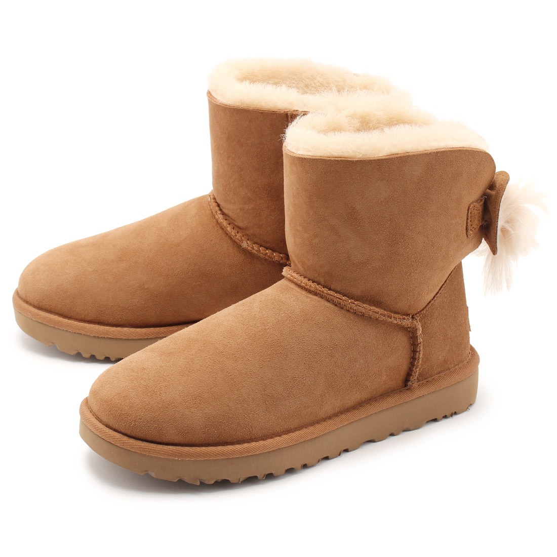 送料無料 UGG アグ ムートンブーツ レディース ブーツ フラッフ ボウ