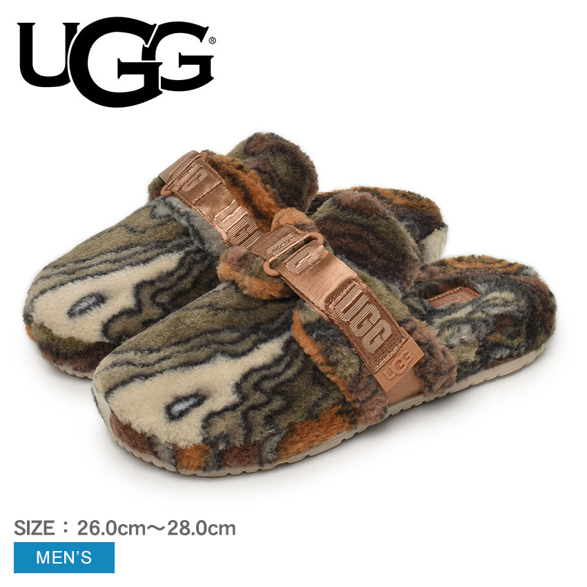 送料無料 アグ サンダル メンズ フラッフイットカリトポ UGG 1134110 マルチ ふわふわ もこもこ ブランド ファー 靴