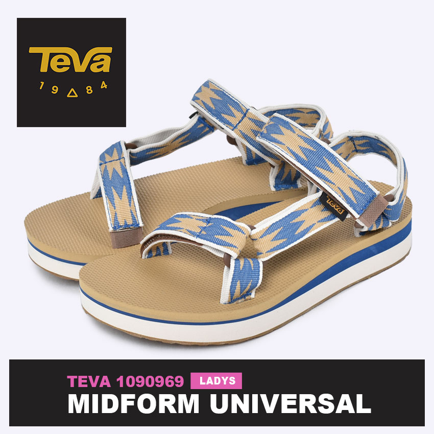 SALE Pt10 送料無料 テバ サンダル レディース ミッドフォーム ユニバーサル TEVA 1090969  ぺたんこ つっかけ スポーツ 青｜z-craft｜10